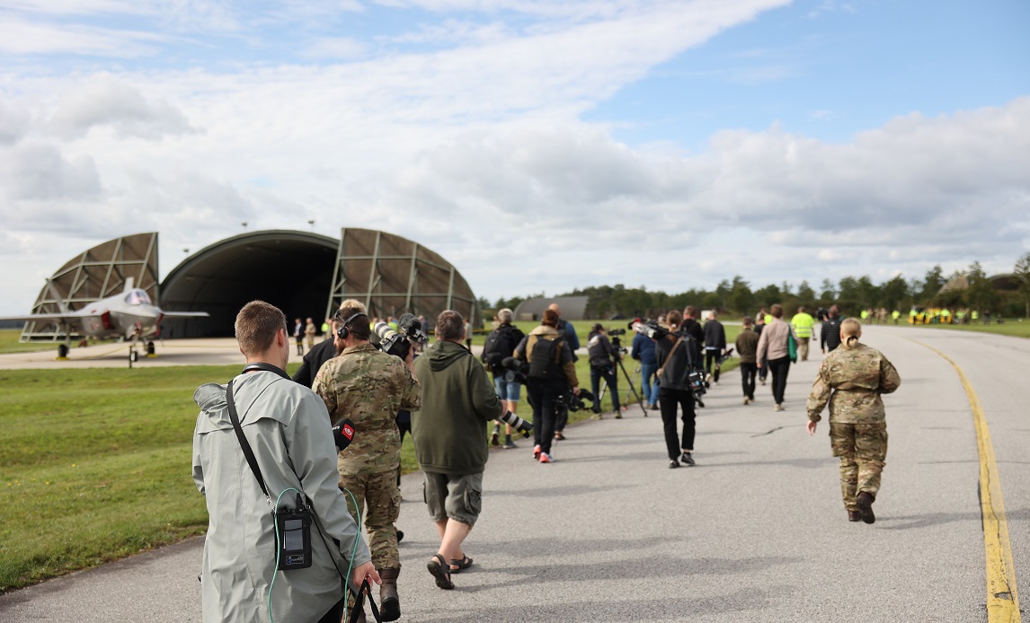 De første fire F-35 kampfly er nu på dansk jord