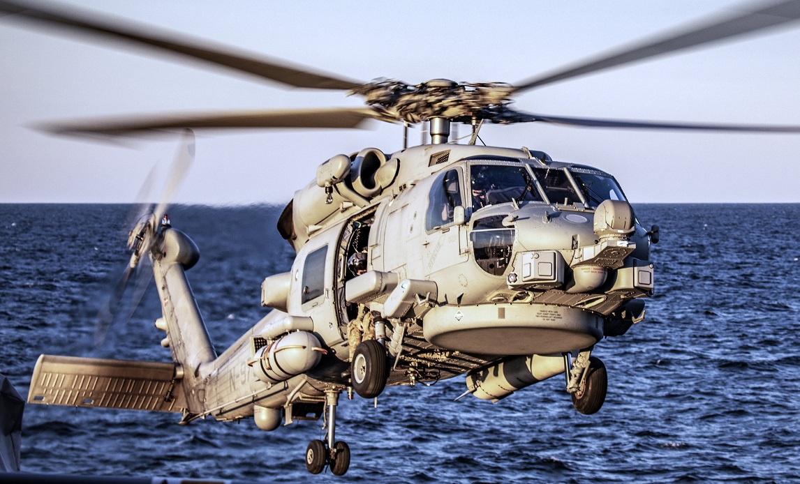 Flyvevåbnets mest moderne helikopter - Sikorsky MH-60R Seahawk er spækket med sensorer.
