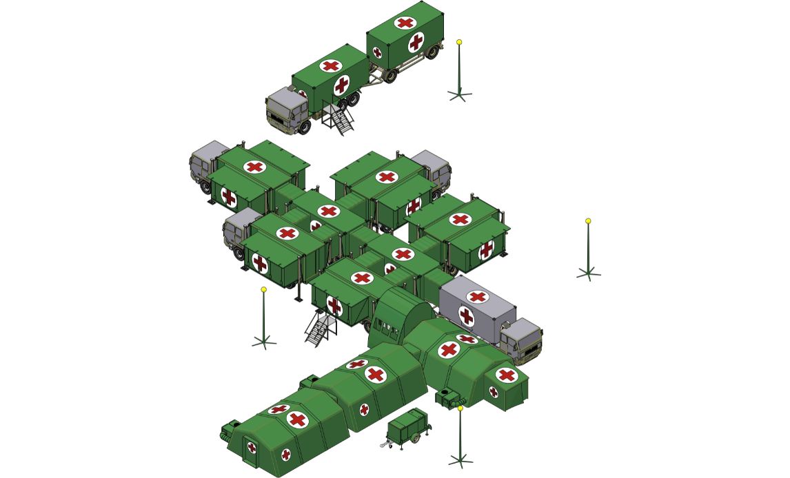 Illustration af eksempel på opstilling af Role 2 Basic med Role 2 Forward Module